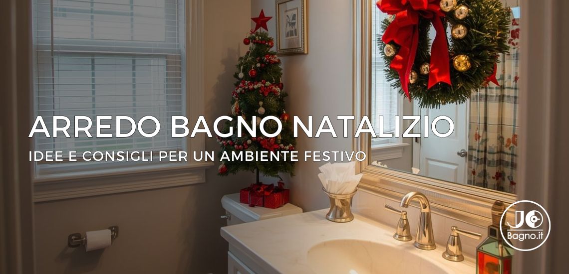 bagno arredato e addobbato per natale