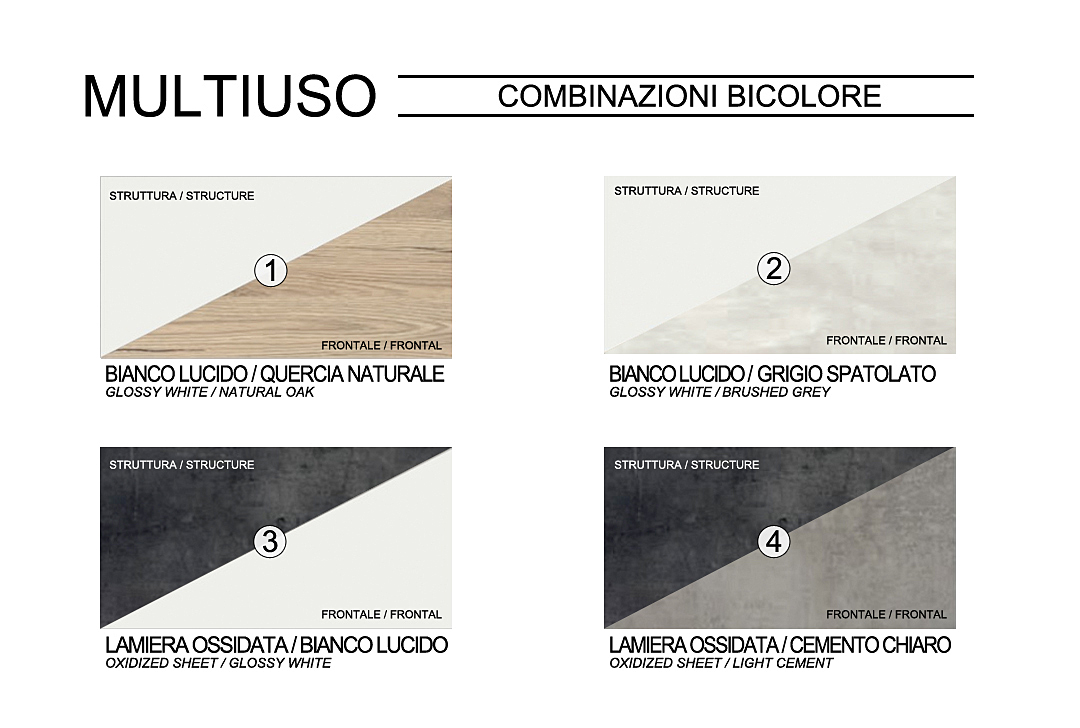 Complemento da bagno pensile a giorno o con anta in diverse misure in bianco  nero grigio talpa rovere soft in offerta