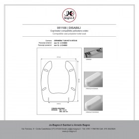 Copriwater Disabili Ceramica Azzurra