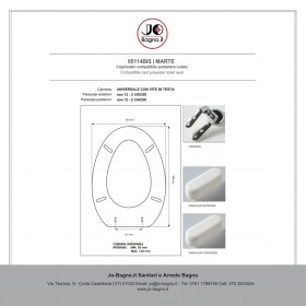 Copriwater Marte Ceramica Azzurra