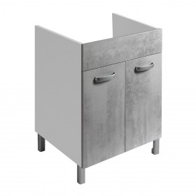 Mobile per lavatoio 60x60 Mix Cemento DOMINA