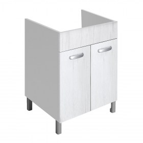 Mobile per lavatoio 60x60 Mix Wood Bianco DOMINA
