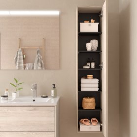 Colonna bagno ripiani sospesa 30x24xh140 naturale