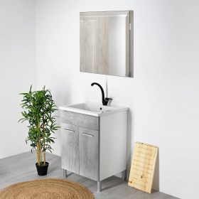 Mobile Domina Mix cemento 60x51 con Vasca in Ceramica YORK