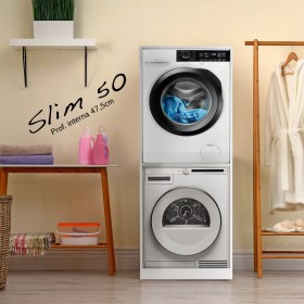[1]  Slim Colonna lavatrice-asciugatrice L 70 Profondità 50 cm a giorno ( Elettrodomestici Visibli)