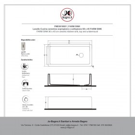 Lavello Cucina ceramica 90 x 45 FARM SINK Jo-Bagno.it - Tecnica
