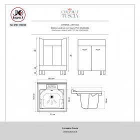 J07102A - tecnica mobile athena 60x60 vasca pvc