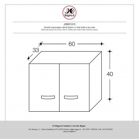 Pensile per Cucina sopracappa 60x33xh40 due ante 