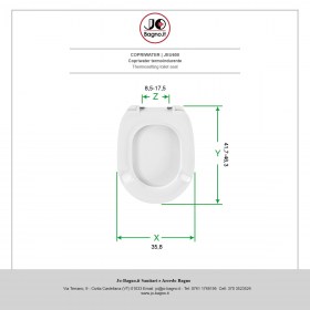 Copriwater in termoindurente Bianco