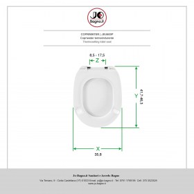 Copriwater in termoindurente Bianco