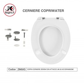 (JZM50G) Coppia Cerniere Zerom con attacco uni 50 ad espansiose