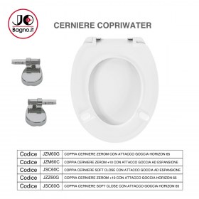 Coppia Cerniere Zerom con attacco goccia