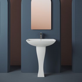 Lavabo su colonna rettangolare 70x49 Jazz -Art Ceram