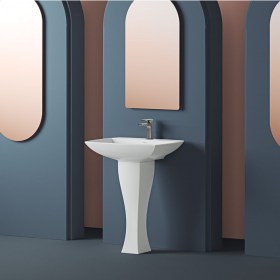 Lavabo su colonna rettangolare 70x49 Jazz -Art Ceram