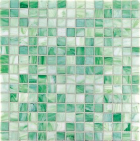M22 Verde Chiaro Mix Mosaico in Pasta di Vetro PROJECT PLUS e BRONZE MIX