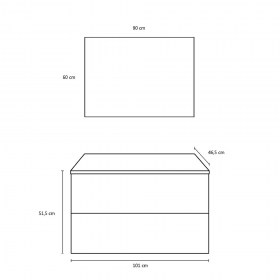 Misure Mobili Bagno Standard.Mobile Bagno Moderno 100 Cm Marte Offerta On Line Tft Home Forniture