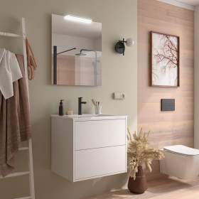 Mobile bagno con lavabo e cassetti 59,8x45xh54 cm Bianco Satinato