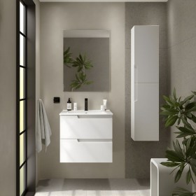 Mobile bagno con lavabo integrato e cassetti 59,8x45xh54 cm Bianco Satinato