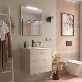 Mobile bagno con lavabo e cassetti 59,8x45xh54 cm Naturale