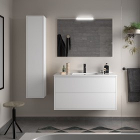 Mobile bagno con lavabo e cassetti 79,7x45xh54 cm Bianco Satinato