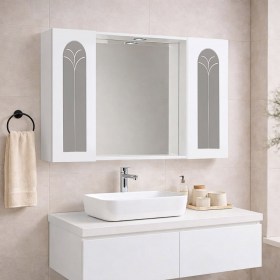 Specchiera 2 Ante Palme con Faretto Led 92 