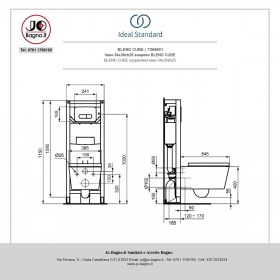 Wc sospeso BLEND CUBE tecnica - Ideal Standard