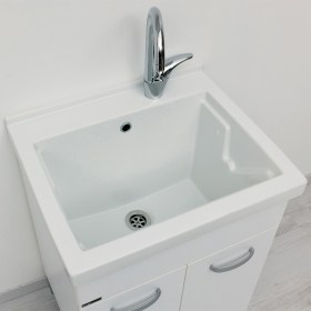 Vasca lavatoio in ceramica bianca RENO 60x50 ideale per top o mobile