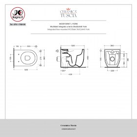 WC Bidet integrato a terra YORK