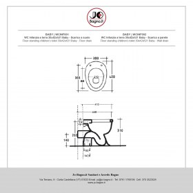 Scheda Tecnica WC BABY Scarico Terra e Scarico Parete