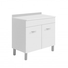 Base cucina 80x50 due ante con ripiano interno Bianco