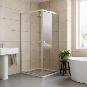 box doccia angolare offerta 70x90 80x80 80x100 80x120 cromato