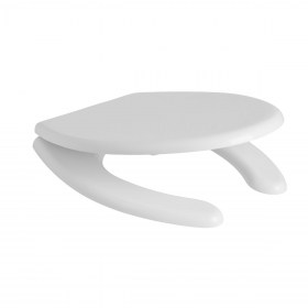 Copriwater poliestere colato bianco lato aperto Auxilium Ceramica Olympia