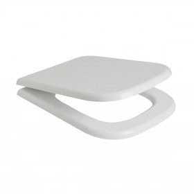 Copriwater poliestere colato bianco lato aperto Ceramica Artigianato Ceramico