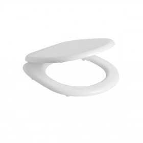 Copriwater poliestere colato bianco lato aperto Ego Ceramica Jumbo