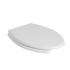 Copriwater poliestere colato bianco lato chiuso Auxilium Ceramica Olympia