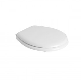 Copriwater poliestere colato bianco lato chiuso Victoria Ceramica Roca