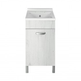 (DOMPLUS-45WB) Mobile Lavatoio DOMINA PLUS 45 x 50 WOOD Bianco