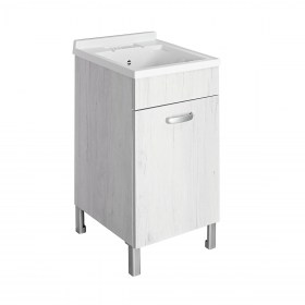 (DOMPLUS-45WB) Mobile Lavatoio DOMINA PLUS 45 x 50 WOOD Bianco