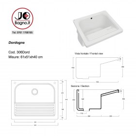 Dordogne Lavatoio Strizzatoio IN Ceramica 60x50 Tecnica