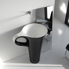 Lavabo centrostanza Cup in Livingtec bicolore Art Ceram