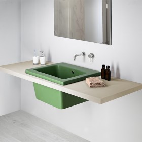 Lavatoio YORK 60 x 50 Scheda Tecnica Ceramica Tuscia Colore Verde Salvia