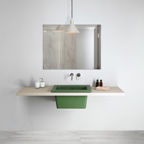 Lavatoio YORK 60 x 50 Scheda Tecnica Ceramica Tuscia Colore Verde Salvia