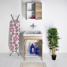 Mobile DOMINA MIX 60x60  Wood con Vasca Loira in Ceramica