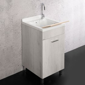 Mobile lavatoio Unika con vasca in Abs 45x50