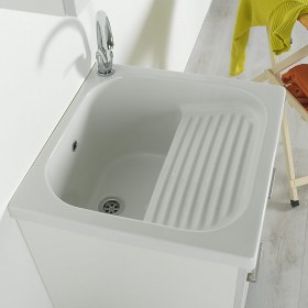 Vasca lavapanni 60x60 in ceramica con mobile