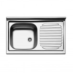 Lavello Inox vasca a sx 80x50 cm
