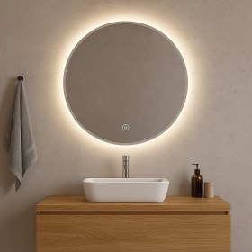 Specchio LED per bagno LUCY con Touch – tondo Filo Lucido 