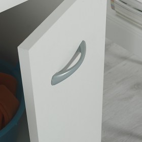 Dettaglio maniglia in abs installata su mobile lavanderia Ticino 45x50