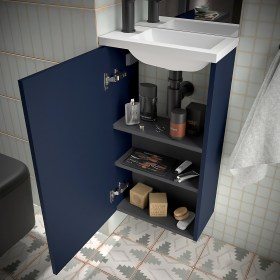 Mobile bagno sospeso interno - Blu Satinato