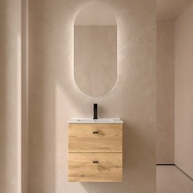 mobile bagno sospeso 50 cm lavabo ceramica 